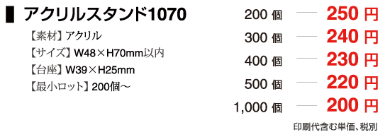アクリルスタンド1070